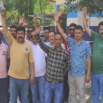 महानगर कांग्रेस ने वंदना कटारिया स्टेडियम का नाम बदलने पर शुरु किया धरना  